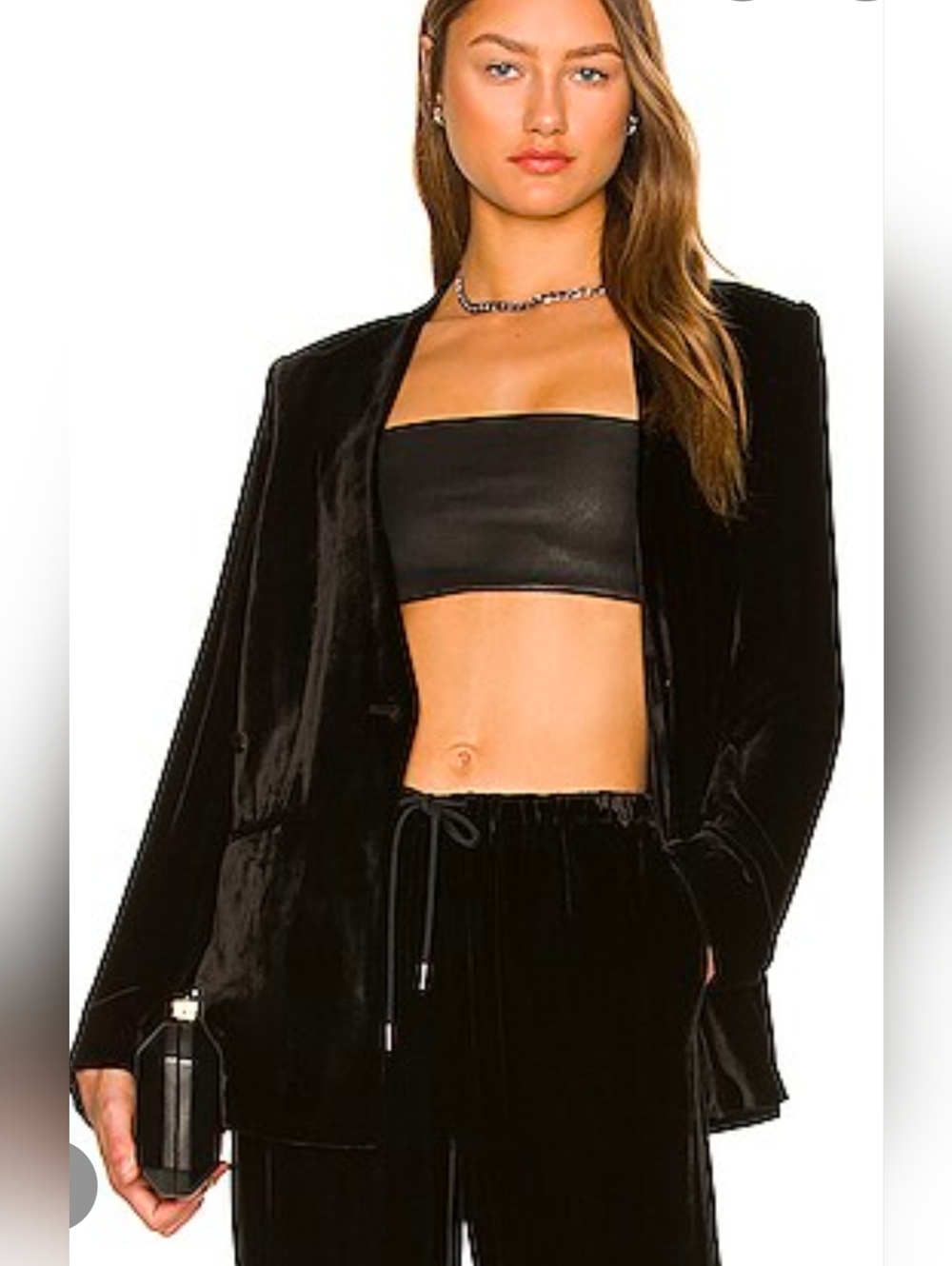 Theory Waist Tab Jacket Velvet Black Fixture NWT Size 2